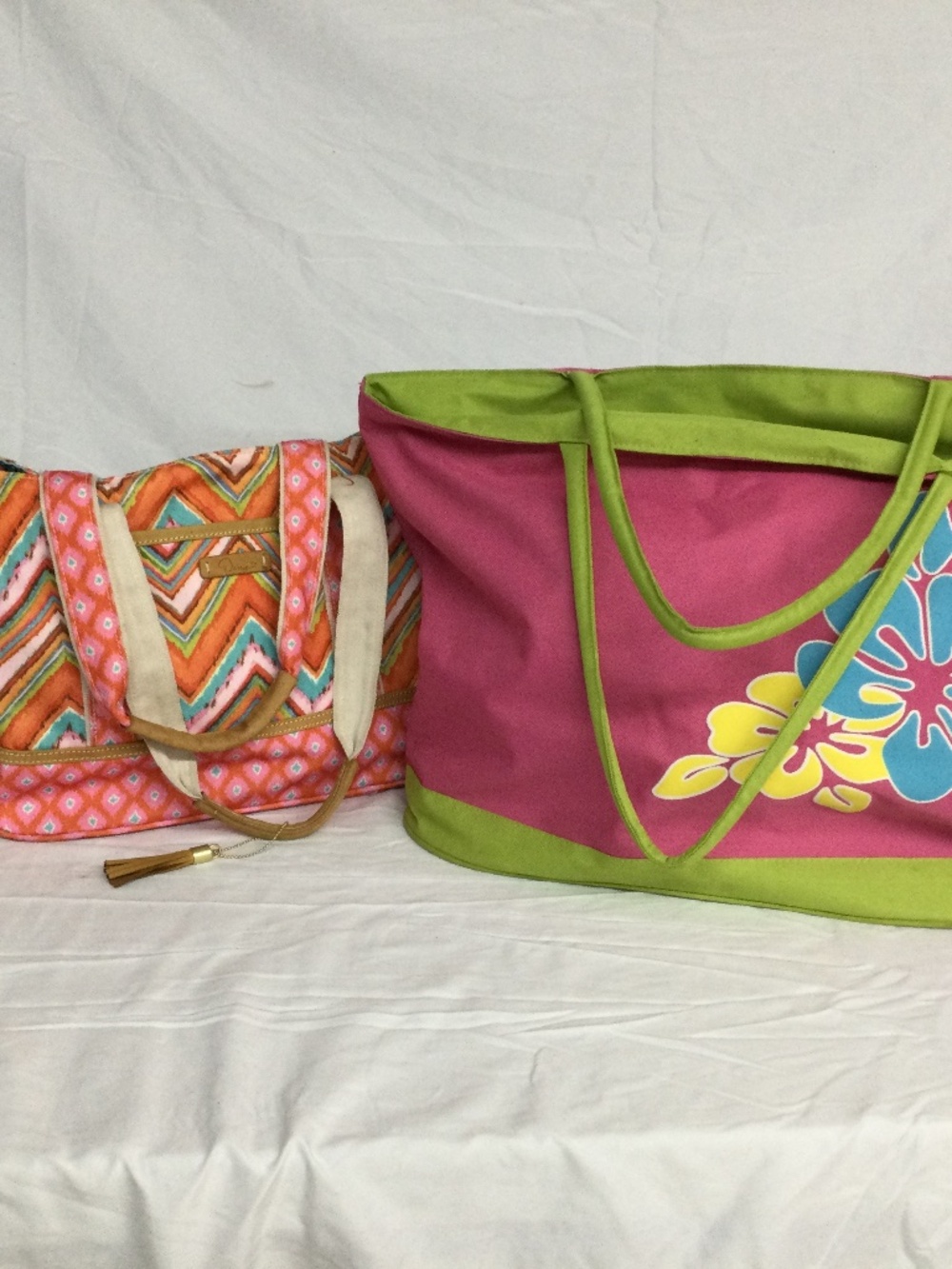 2 Large Tote Bags, Dena and Beach Bag